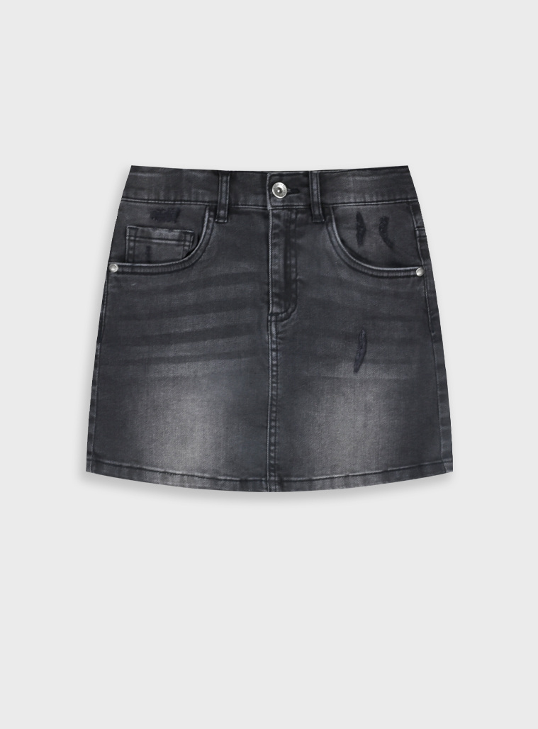 Jean skirt | BLACK DENIM