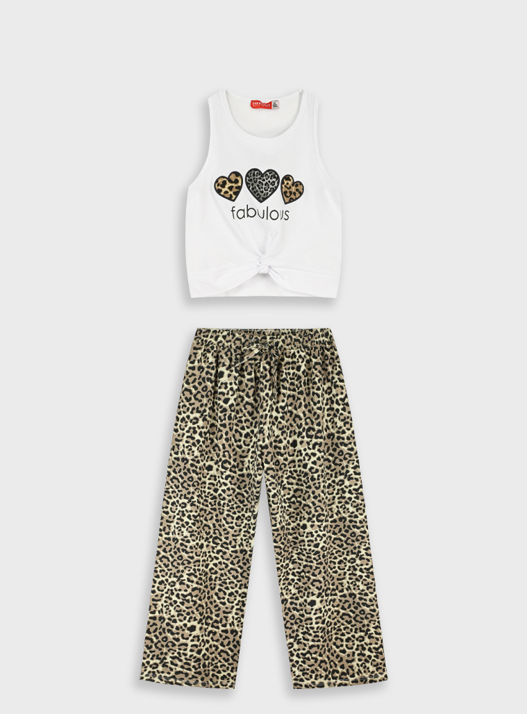 Set of shirt with culottes | LEOPARD