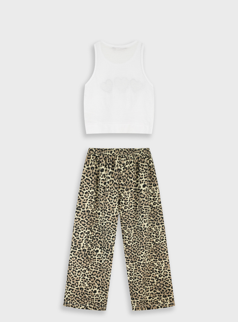 Set of shirt with culottes | LEOPARD
