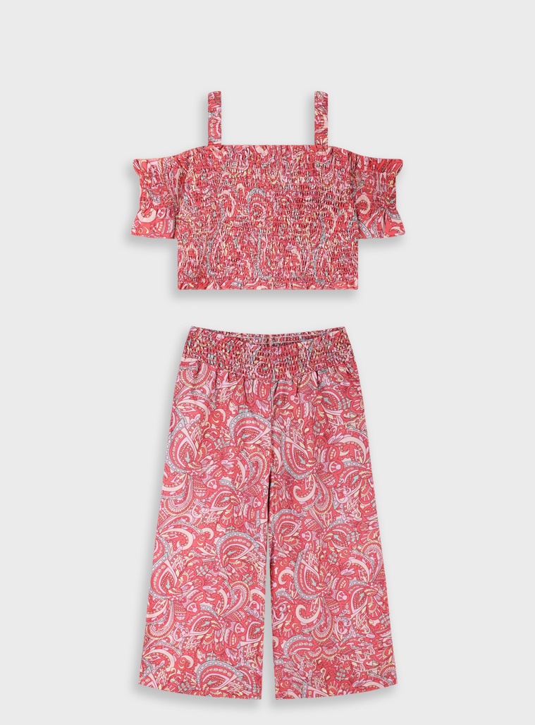 Set top with culottes | ALL OVER PRINT