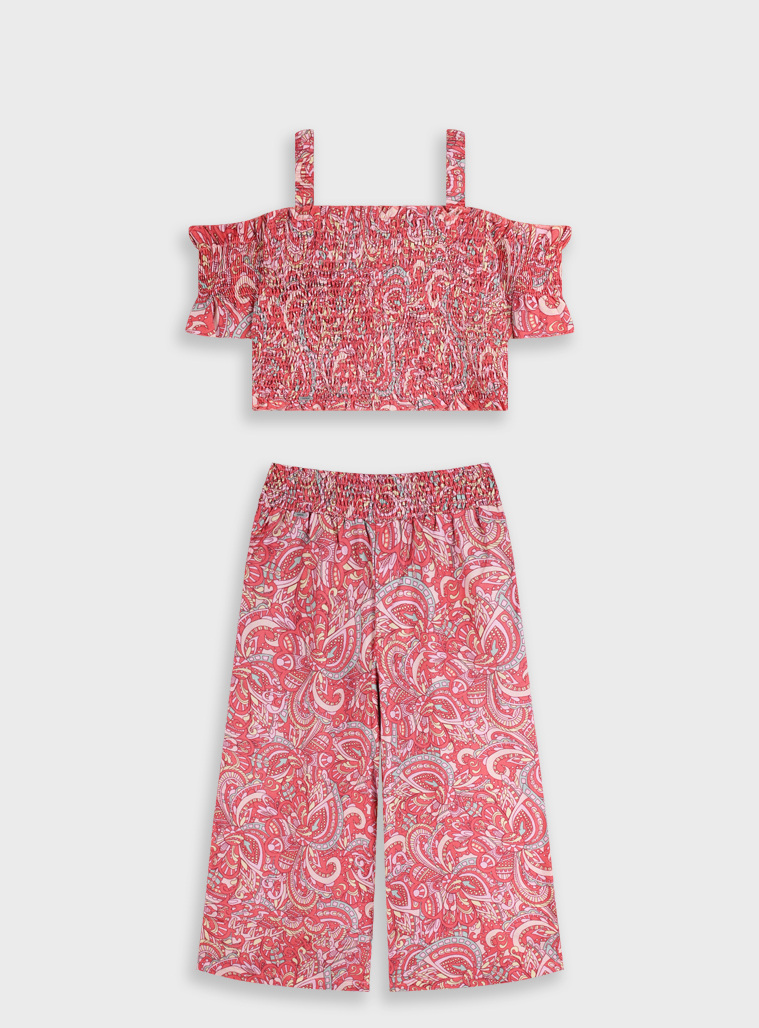 Set top with culottes | ALL OVER PRINT