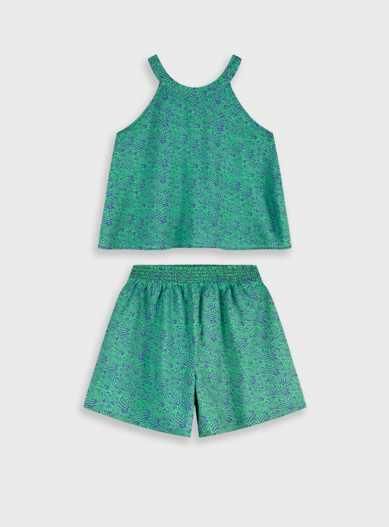 Set top with shorts | BLUE