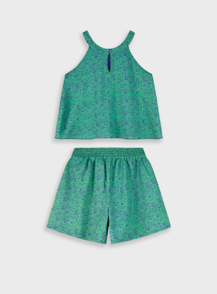 Set top with shorts | BLUE