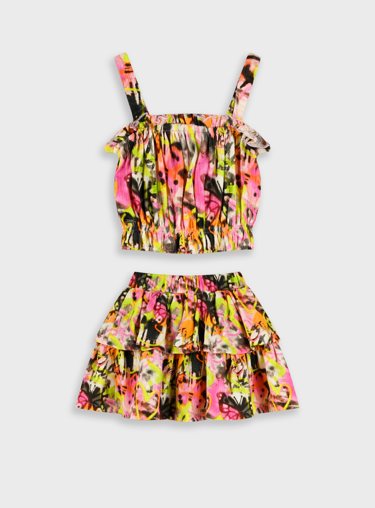 Set top with skirt | ALL OVER PRINT