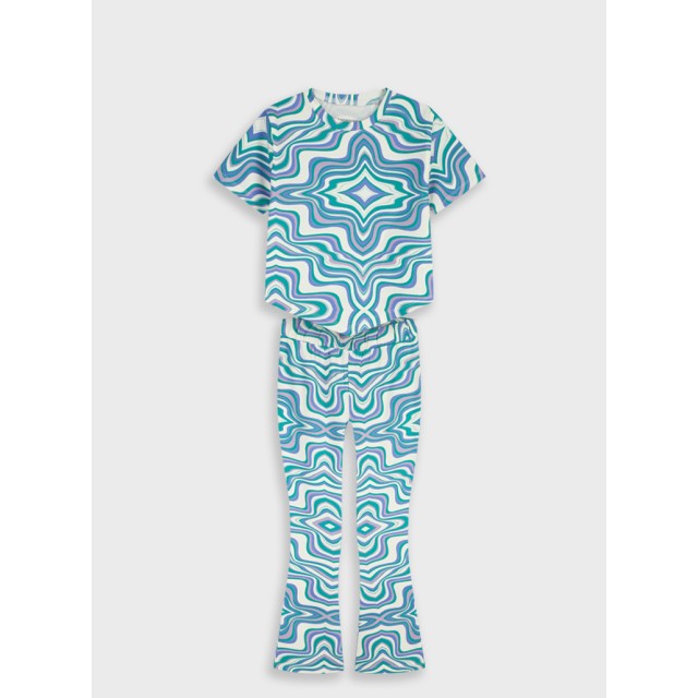 Σετ μπλούζα με κολάν | ALLOVER EMERALD