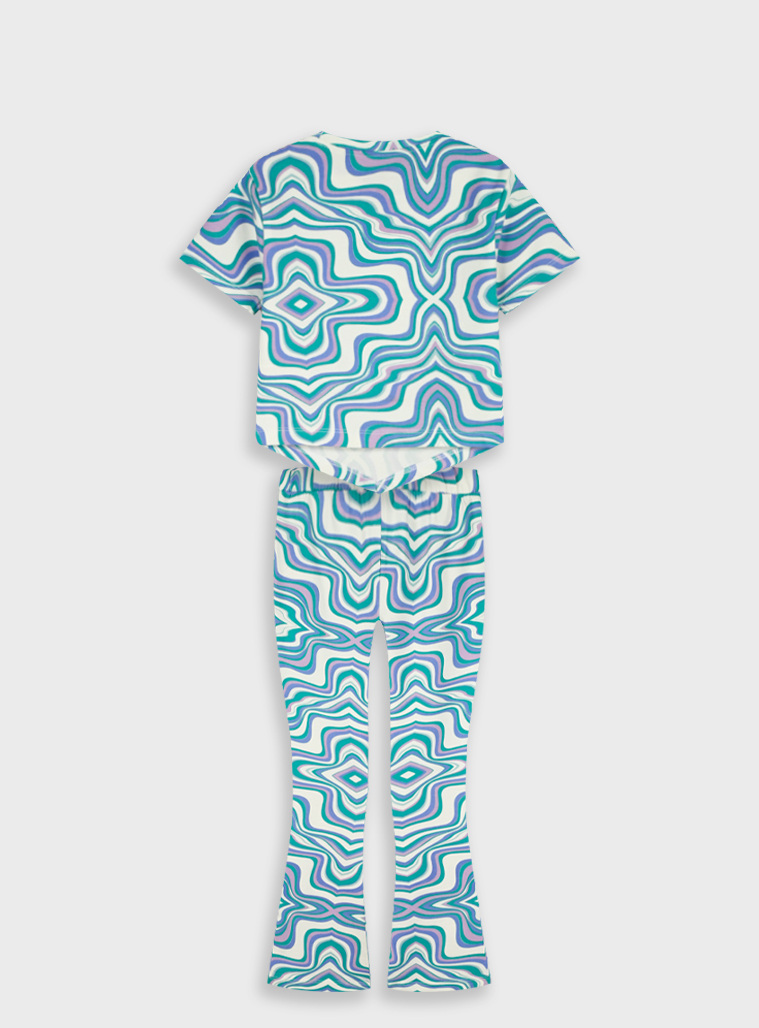 Σετ μπλούζα με κολάν | ALLOVER EMERALD