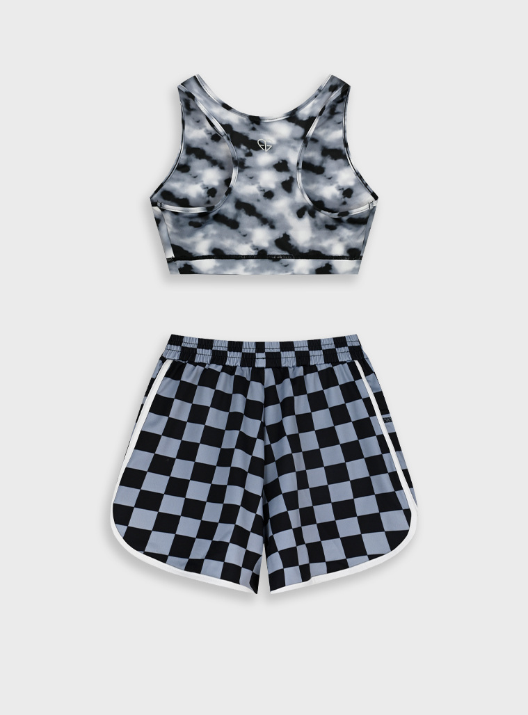 Set bust with shorts | BLACK