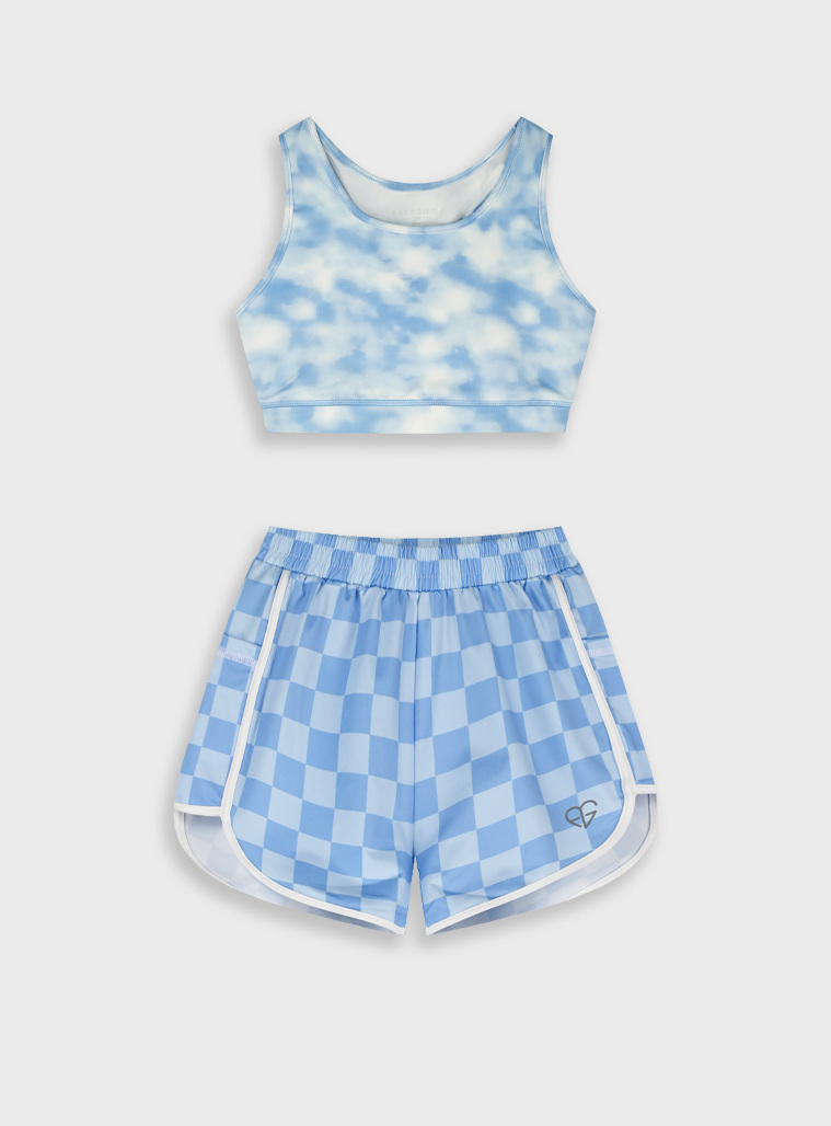 Set bust with shorts | LIGHT BLUE