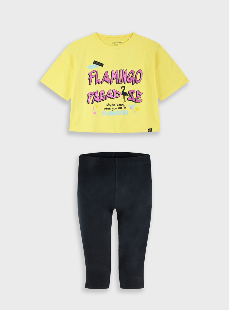 Σετ μπλούζα με κολάν | ΜΑΥΡΟ