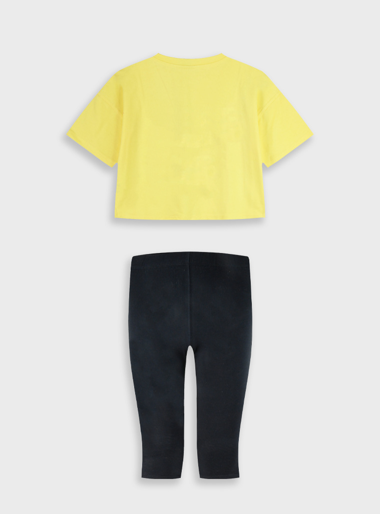 Σετ μπλούζα με κολάν | ΜΑΥΡΟ