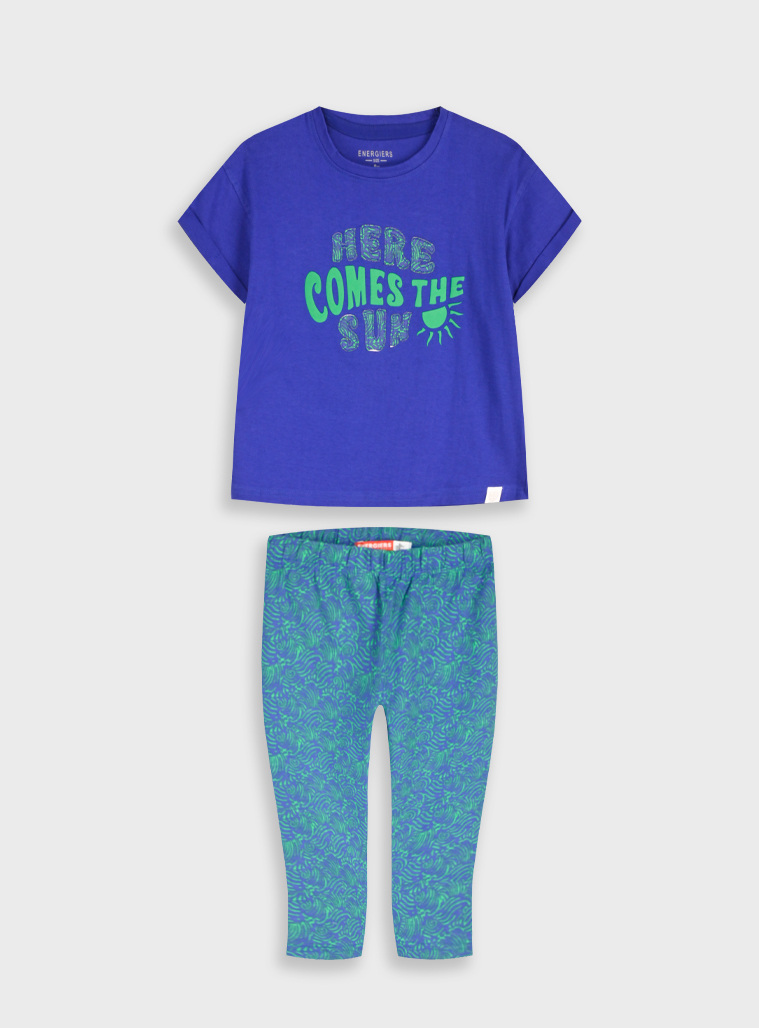Set shirt with leggings | BLUE
