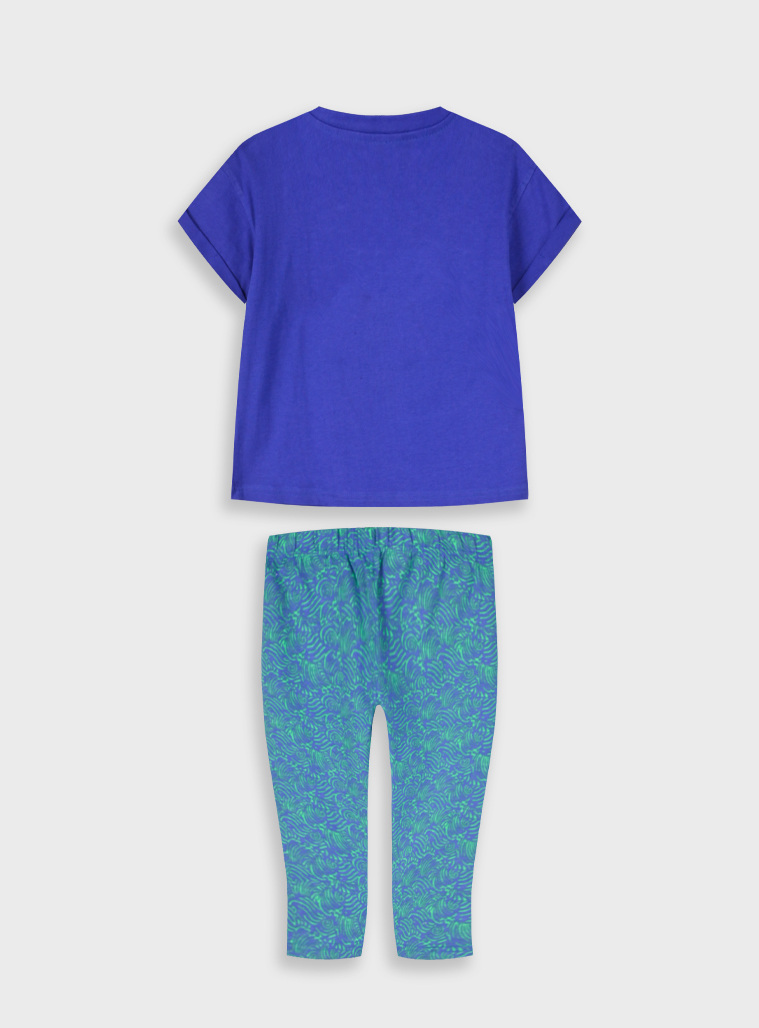 Set shirt with leggings | BLUE