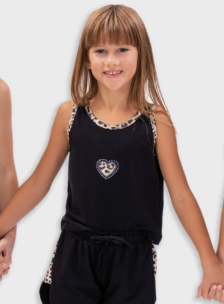 Σετ μπλούζα με σορτς | ΜΑΥΡΟ