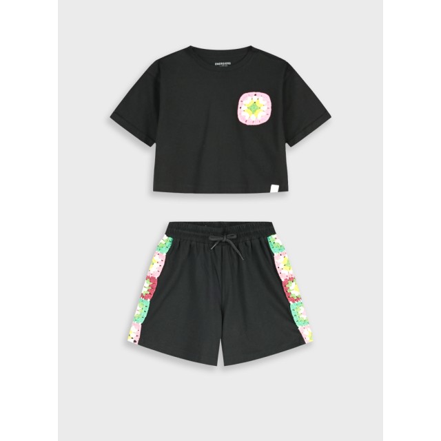 Set shirt with shorts | BLACK