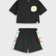Set shirt with shorts | BLACK