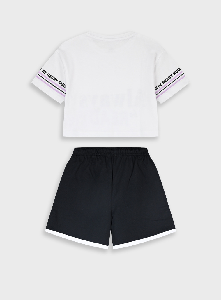 Set shirt with shorts | BLACK