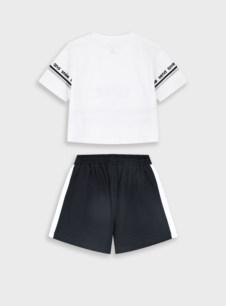 Set shirt with shorts | Nero