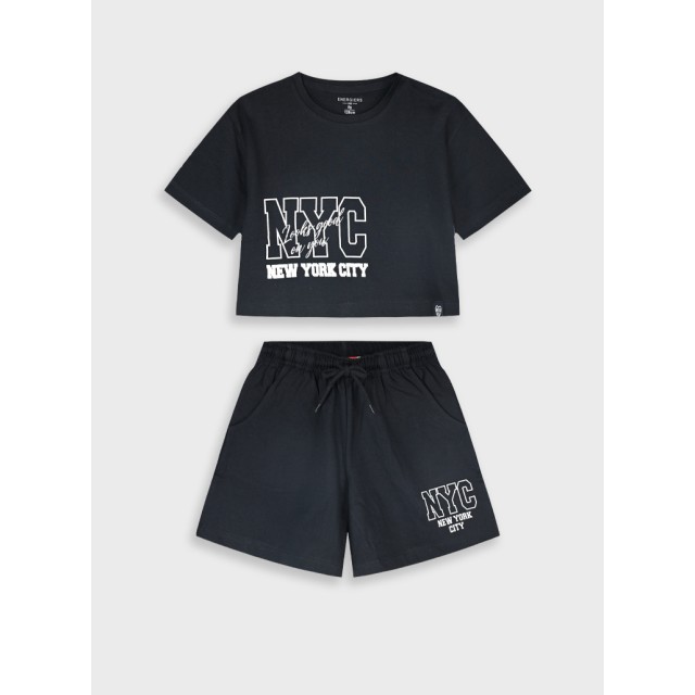Σετ μπλούζα με σορτς | ΜΑΥΡΟ