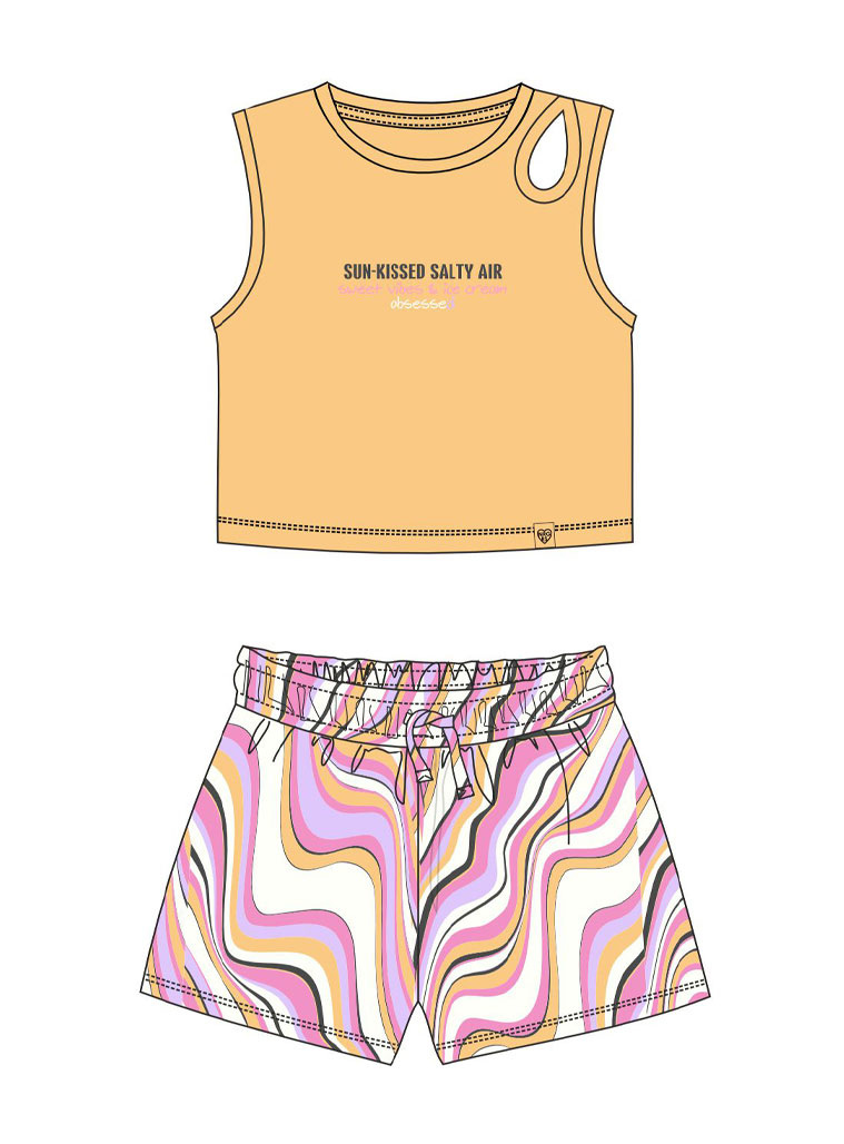 Σετ μπλούζα με σορτς | ALLOVER FUCSHIA