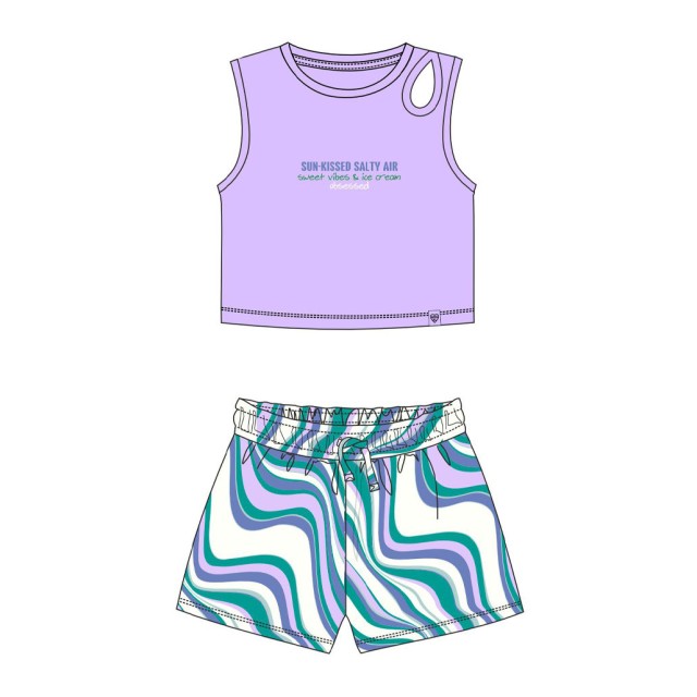 Set shirt with shorts | ALLOVER EMERALD