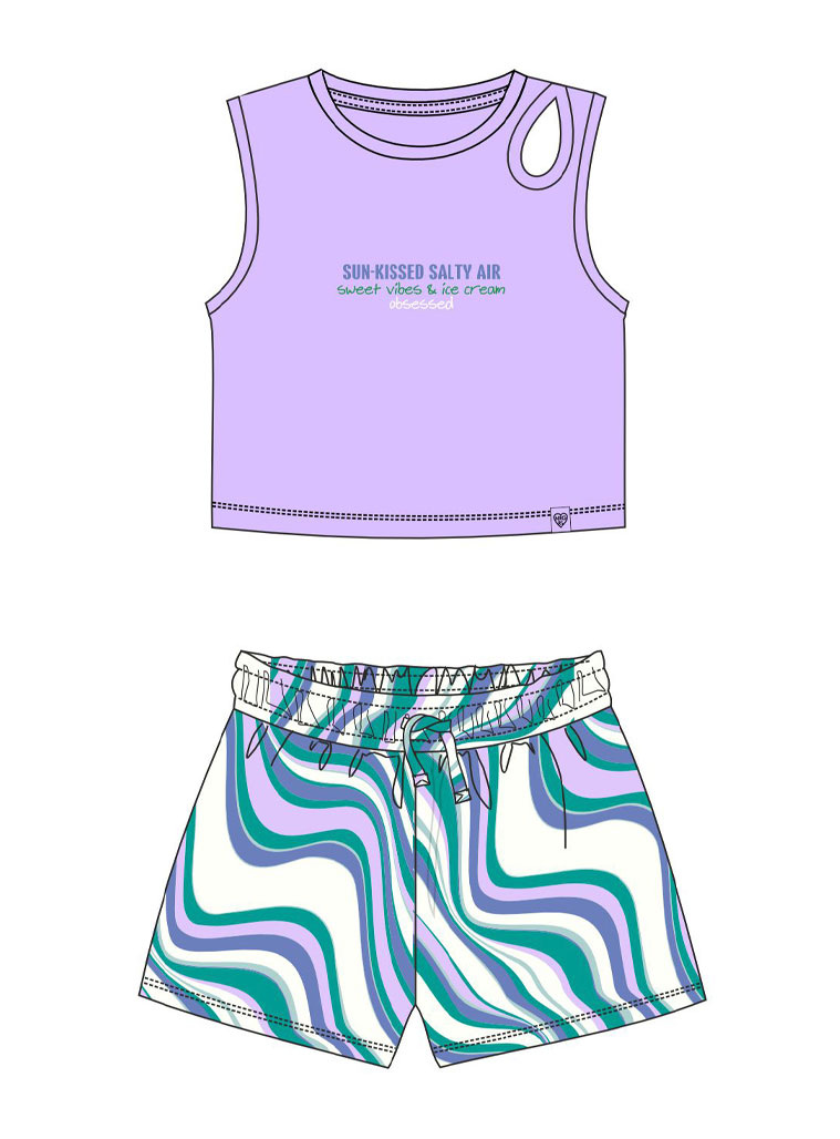 Set shirt with shorts | ALLOVER EMERALD