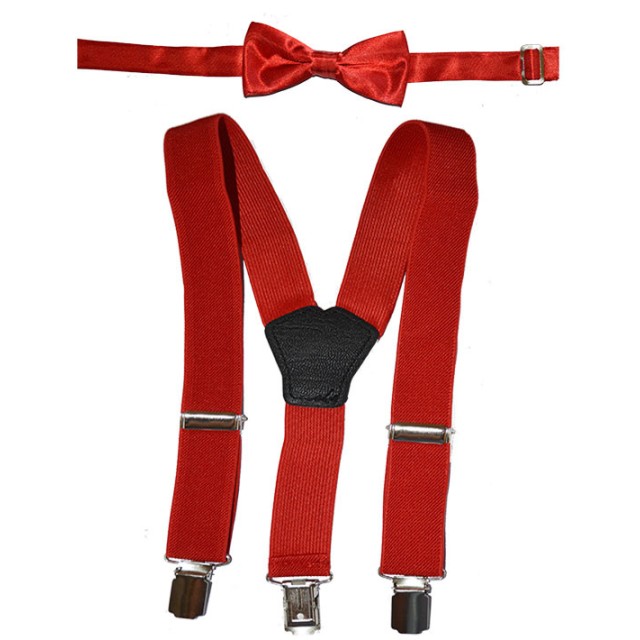 Σετ παπιγιόν και τιράντες | ΚΟΚΚΙΝΟ