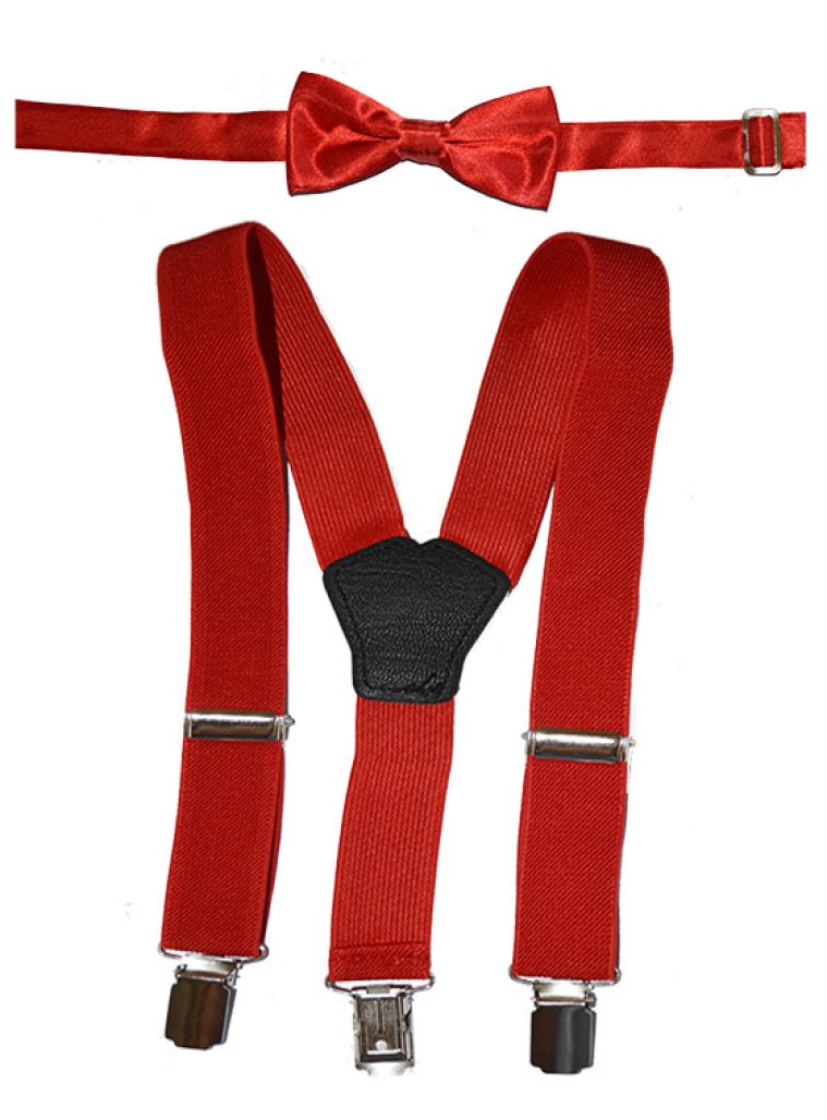 Σετ παπιγιόν και τιράντες | ΚΟΚΚΙΝΟ