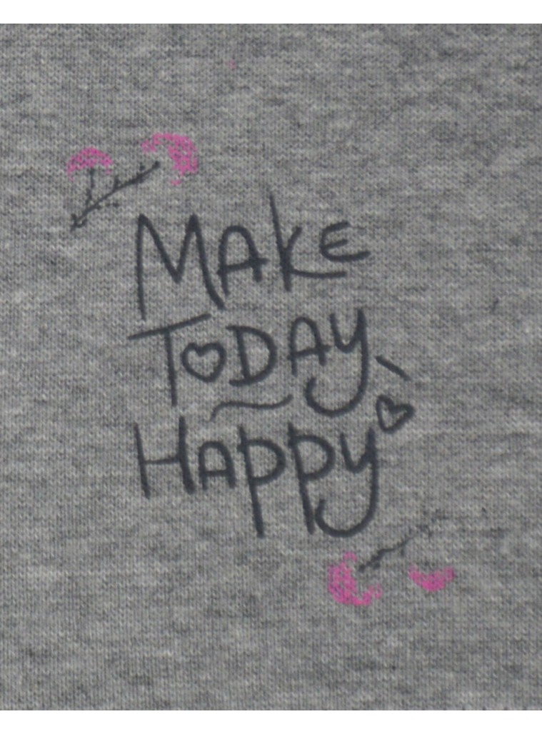 Σκούφος με τύπωμα Make Today Happy | ΜΕΛΑΝΖΕ