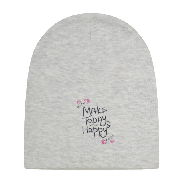 Σκούφος με τύπωμα Make Today Happy | ΕΚΡΟΥ ΜΕΛΑΝΖΕ