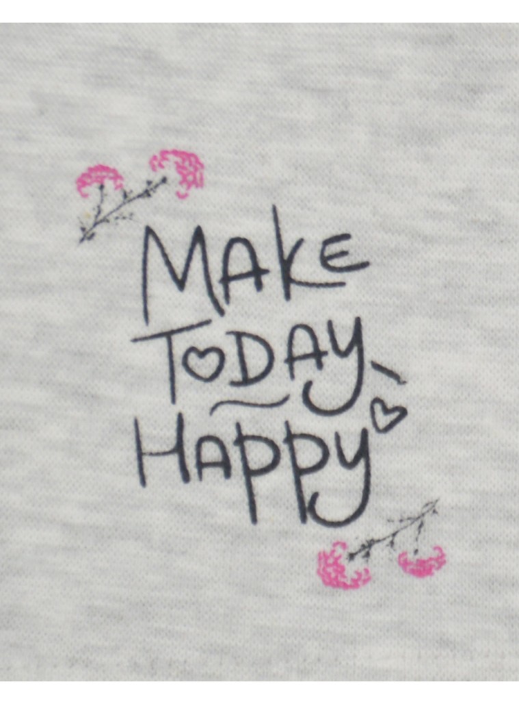 Σκούφος με τύπωμα Make Today Happy | ΕΚΡΟΥ ΜΕΛΑΝΖΕ