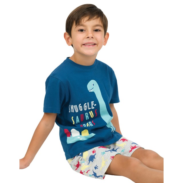 Pyjamas print dinosaur-Glows in the dark | ECRU MELANGE