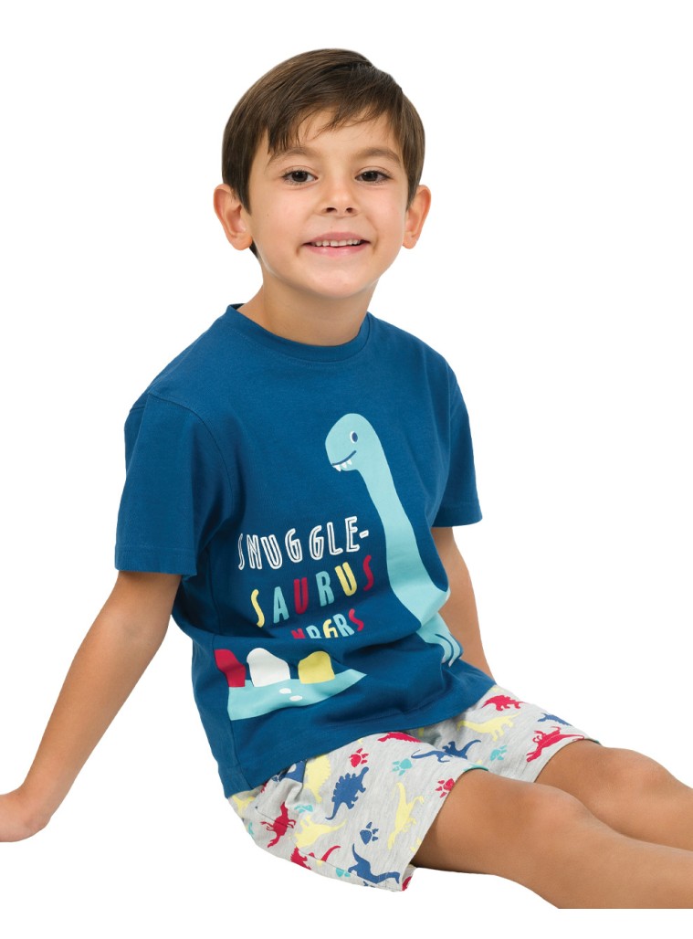 Pyjamas print dinosaur-Glows in the dark | ECRU MELANGE