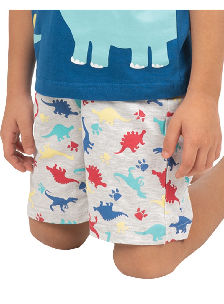 Pyjamas print dinosaur-Glows in the dark | ECRU MELANGE