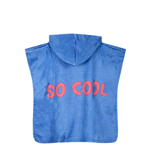 Boy΄s beach poncho towel with hood | Blu