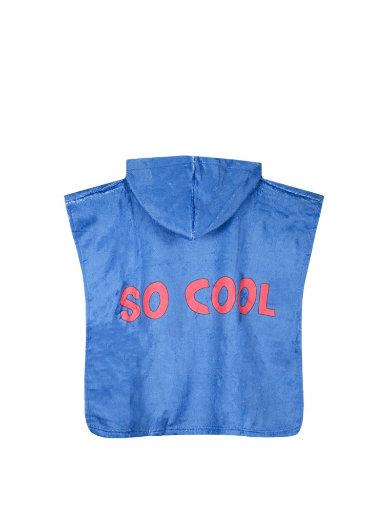 Boy΄s beach poncho towel with hood | BLUE