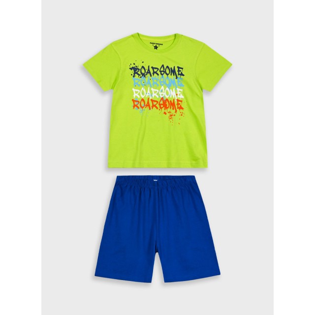 Pyjama set with print for boys | BLUE