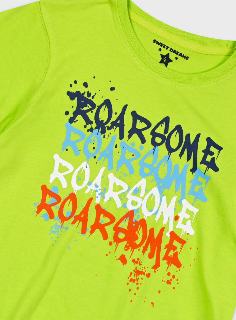 Pyjama set with print for boys | BLUE