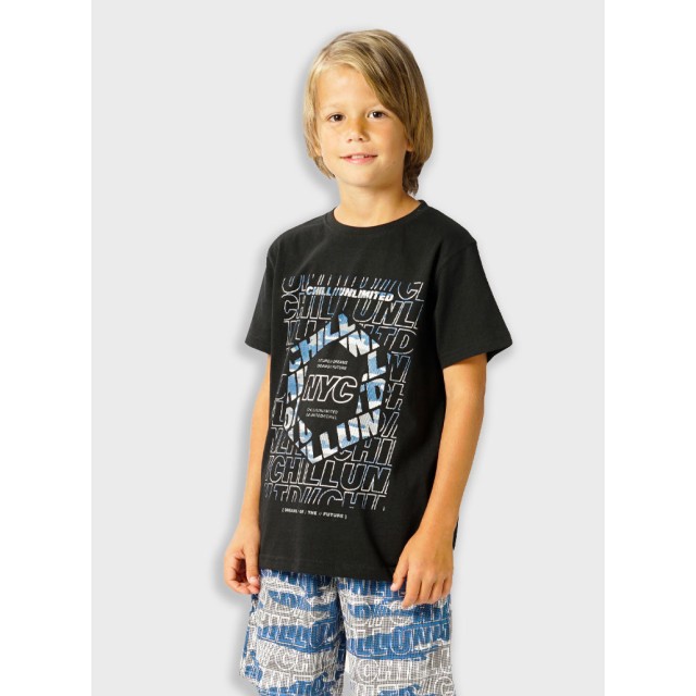 Παιδική πιτζάμα 2 τεμάχια με τύπωμα για αγόρι | ΕΜΠΡΙΜΕ