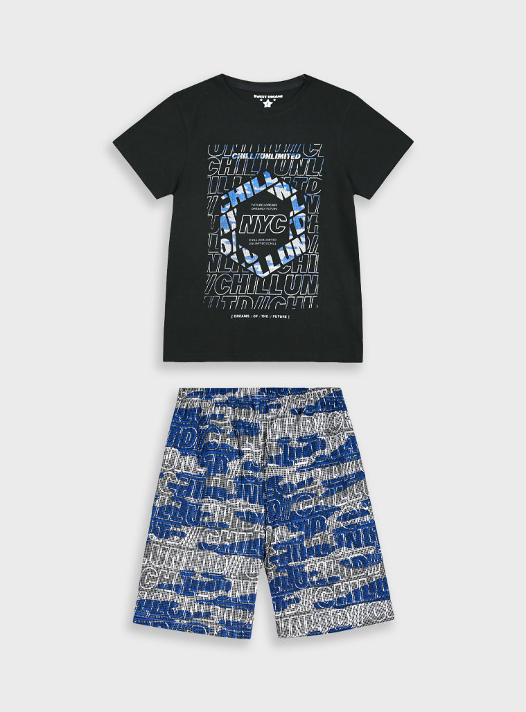 Παιδική πιτζάμα 2 τεμάχια με τύπωμα για αγόρι | ΕΜΠΡΙΜΕ