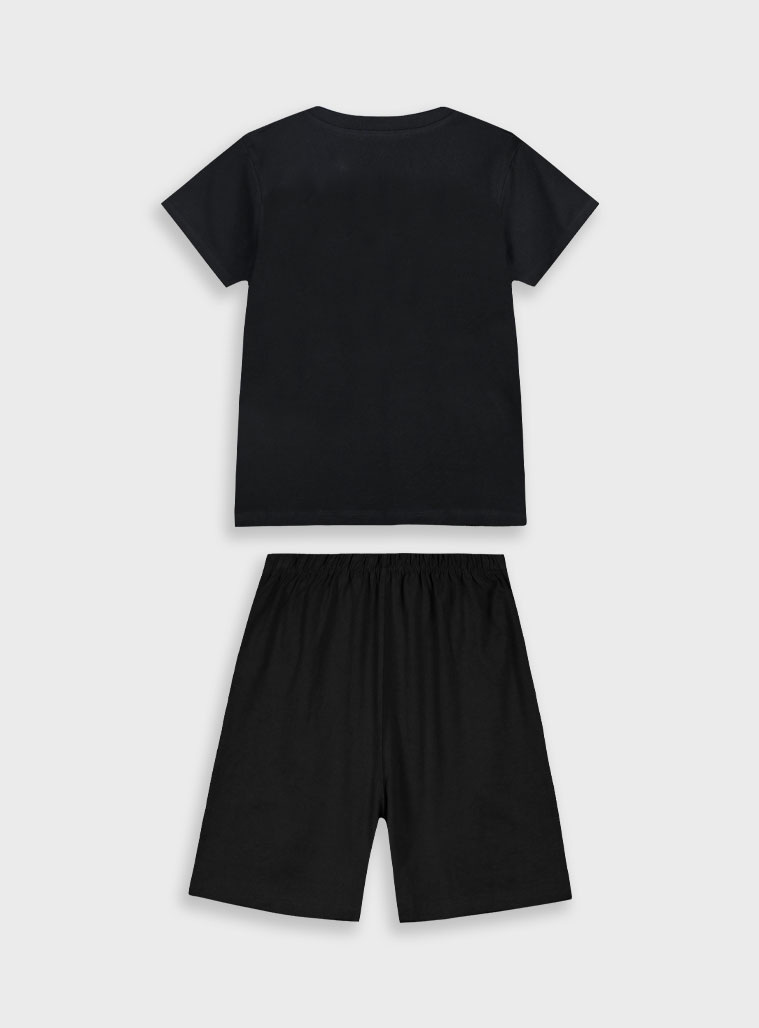 Pyjama set with print for boys | BLACK