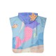 Girl΄s beach poncho towel with hood | SKY BLUE