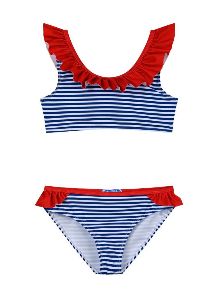 Girl΄s stripped 2 piece swim suit | STRIPPED PRINT