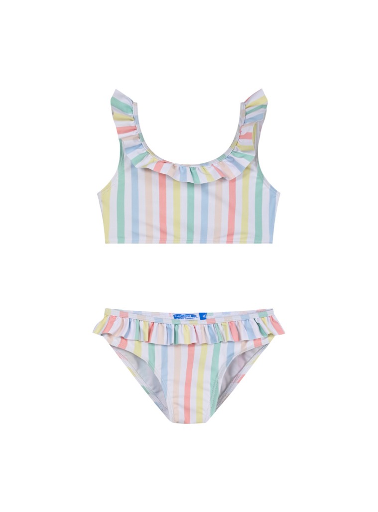 Girl΄s stripped 2 piece swim suit | STRIPPED PRINT