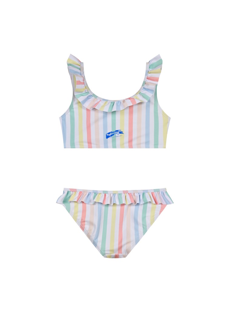 Girl΄s stripped 2 piece swim suit | STRIPPED PRINT