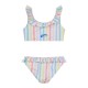Girl΄s stripped 2 piece swim suit | STRIPPED PRINT