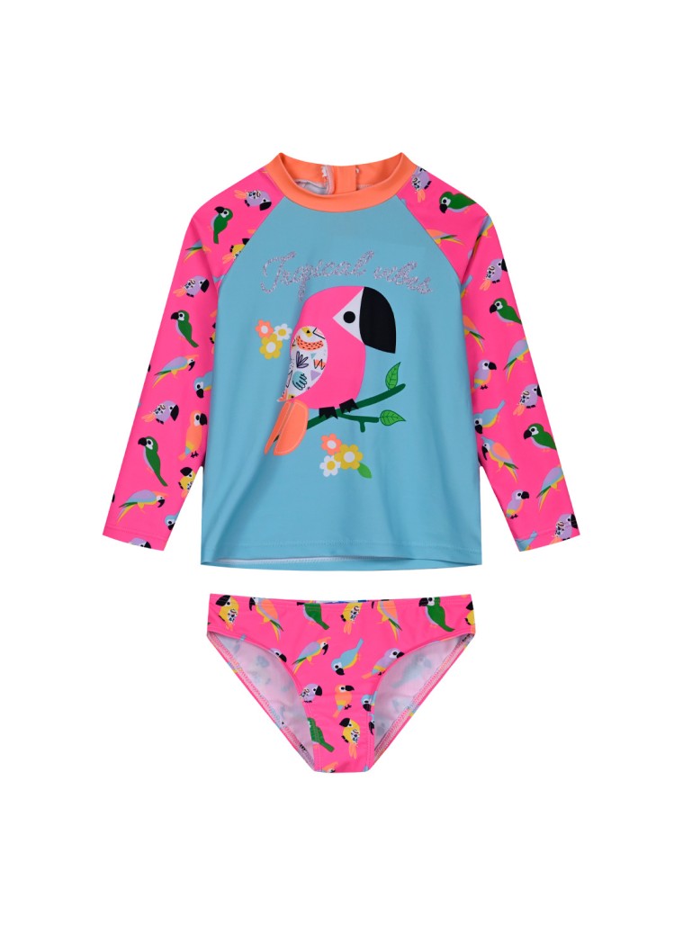 Παιδικό μαγιό 2 τεμάχια με αντηλιακή προστασία για κορίτσι | ΕΜΠΡΙΜΕ