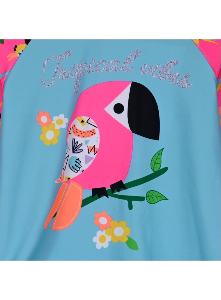 Παιδικό μαγιό 2 τεμάχια με αντηλιακή προστασία για κορίτσι | ΕΜΠΡΙΜΕ