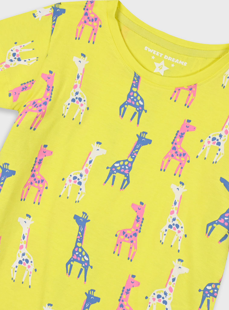 Pyjama set with print for girls | ROSE PETAL
