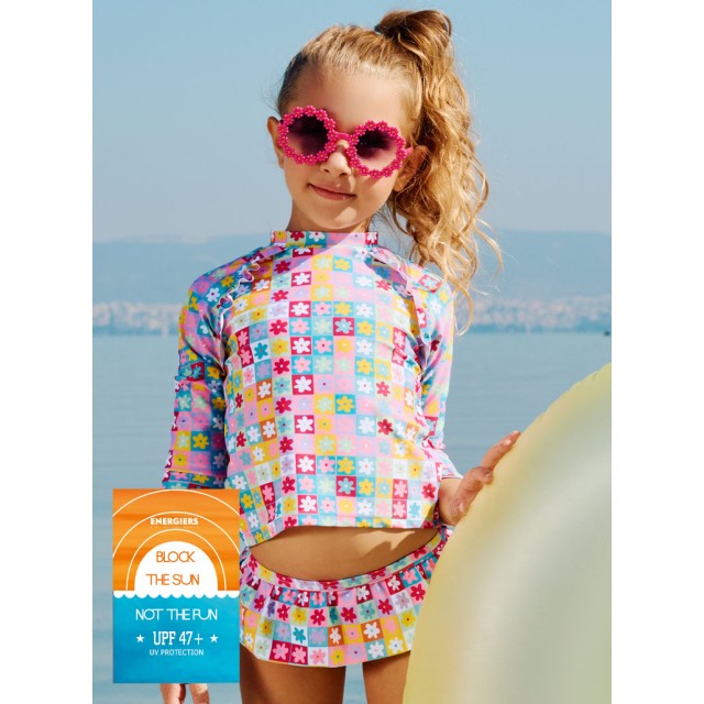 UV bathing suit for girls | ALL OVER PRINT