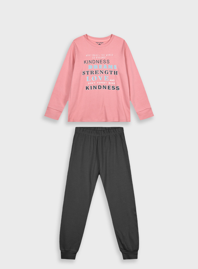 Πυζάμα Energiers για κορίτσι | ΣΚΟΥΡΟ ΓΚΡΙ
